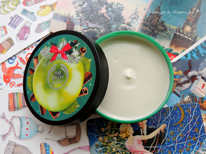 рождственская коллекция The Body Shop, масло для тела, яблоко с корицей, зе боди шоп, баттер для тела