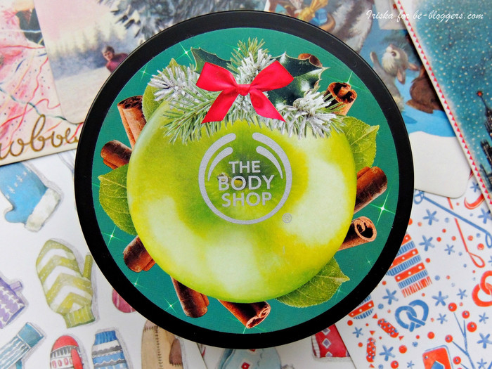 рождственская коллекция The Body Shop, масло для тела, яблоко с корицей, зе боди шоп, баттер для тела