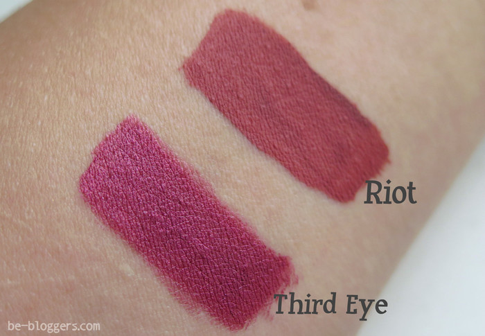 Lime crime, Third Eye, Perlees и Riot, Matte Velvetines, свотчи