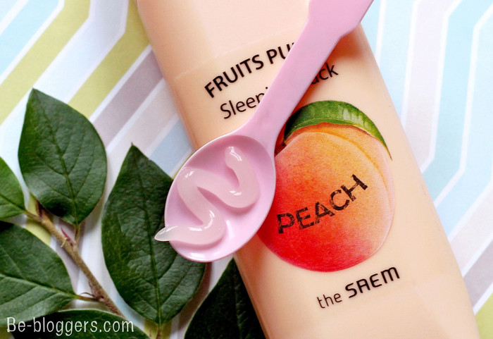 лучшая корейская маска для лица, the Saem Fruits Punch Peach Sleeping Pack персиковый пунш отзыв